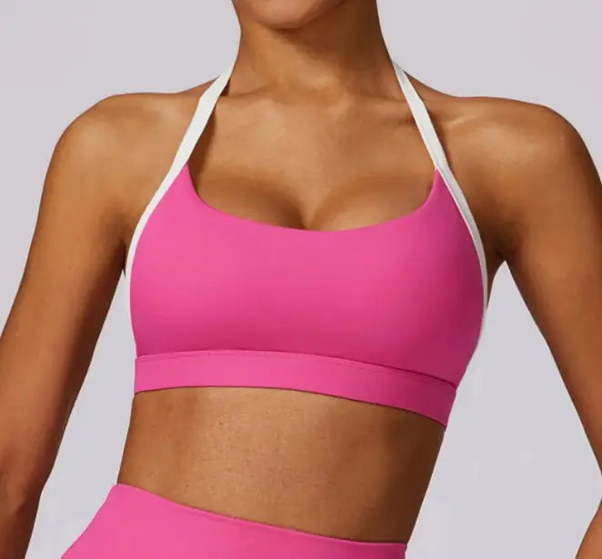 Halter Contrast Active Top & Leggings