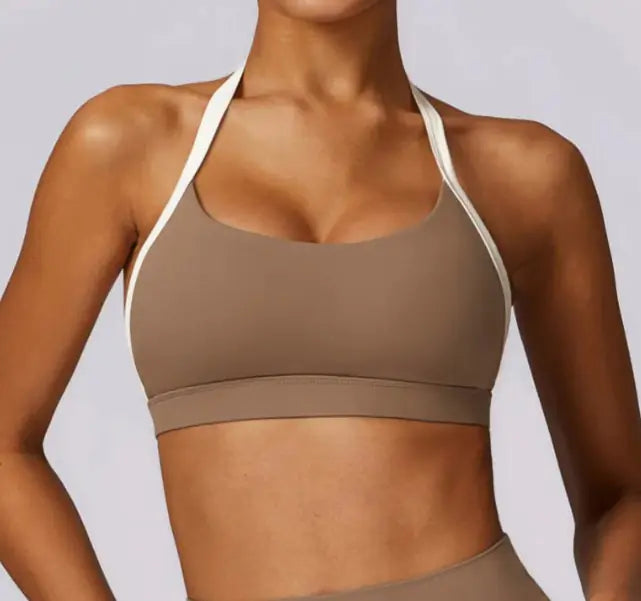 Halter Contrast Active Top & Leggings