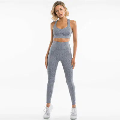 Solid Color Fitness Yoga Set for Running and Exercise